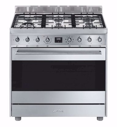 Picture of Smeg CS9GMXA 90cm 6 Burner Dual Fuel Freestanding Oven