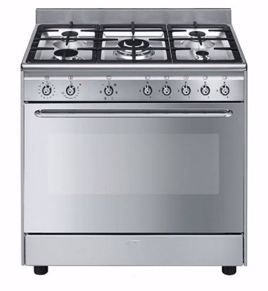 Picture of Smeg FS9010XS 90cm 5 Burner Dual Fuel Freestanding Oven
