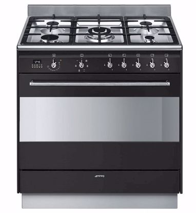 Picture of Smeg FS9606AS 90cm 5 Burner Dual Fuel Freestanding Oven