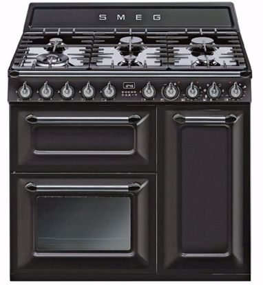 Picture of Smeg TRA93BL 90cm 6 Burner Dual Fuel Freestanding Oven