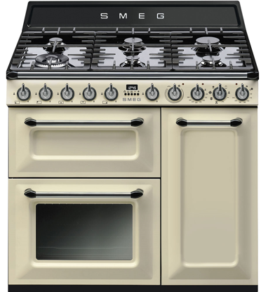 Picture of Smeg TRA93P 90cm 6 Burner Dual Fuel Freestanding Oven