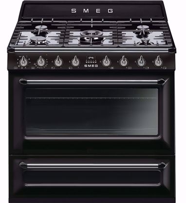 Picture of Smeg TRA90BL9 90cm 5 Burner Dual Fuel Freestanding Oven